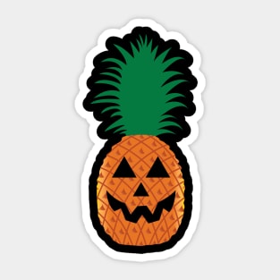 Pineapple Pumpkin Jack-O-Lantern Sticker